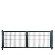 Stalen tuinpoort compleet dubbel groen 120 x 300 cm 103542